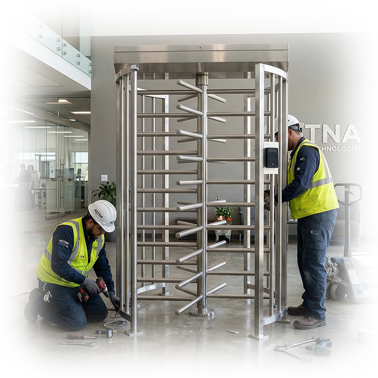 Установка полноростового турникета