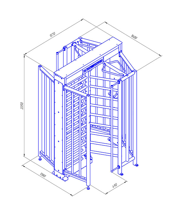 Ростов-Дон ПР1Ш/3М2 У Полноростовой роторный турникет