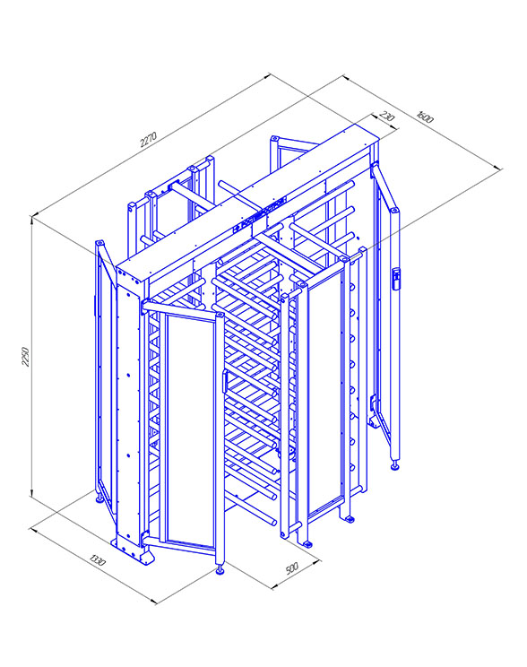 Ростов-Дон ПР2С/4М2 Полноростовой роторный турникет