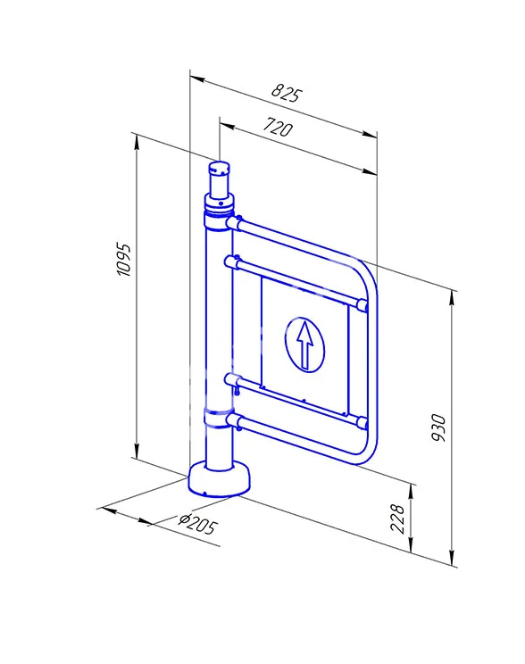 Ростов-Дон К32М-230 ХРОМ Калитка (без дуги)