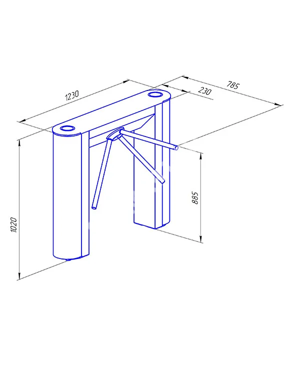 Ростов-Дон ТТ10М1/КП1пр-Н (искусственный камень) Турникет тумбовый