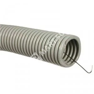 Netko Труба гофрированная, ПВХ, легкая, с зондом, d16 мм, серая, 100м "УП" (синяя этикетка)