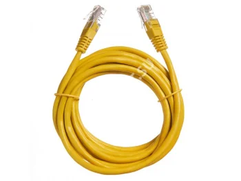 Technolink Патч-корд UTP4 cat 5e, 3,0м, ВС, LSZH, желтый, литой коннектор