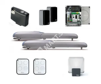 Установка автоматики распашных ворот NICE WINGO5024BDKCE