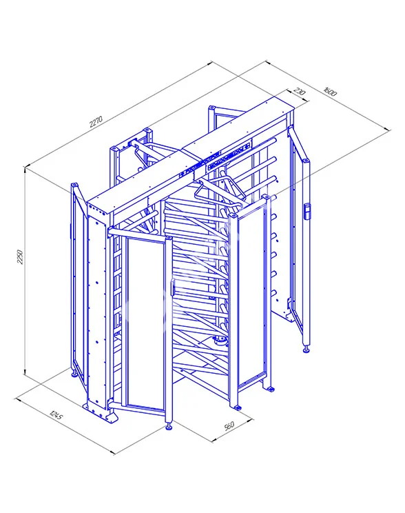 Ростов-Дон ПР2С/3М2 У Полноростовой роторный турникет