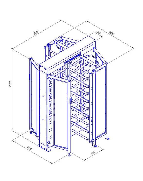 Ростов-Дон ПР1С/4М2 У Полноростовой роторный турникет