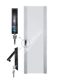 Netko Дверь для шкафа серии Expert 42U Ширина 800, стеклянная, серая