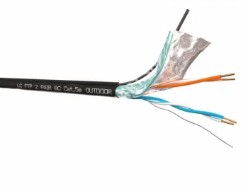 LC Кабель FTP2 cat.5е, одножильный, экранированный, 305м, Cu, для наружных работ, проволочный трос